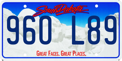 SD license plate 96OL89