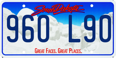 SD license plate 96OL90