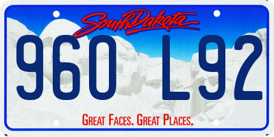 SD license plate 96OL92