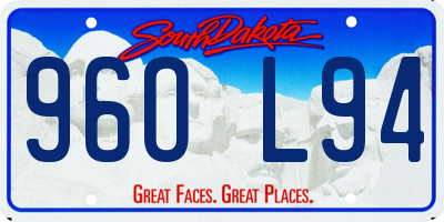 SD license plate 96OL94