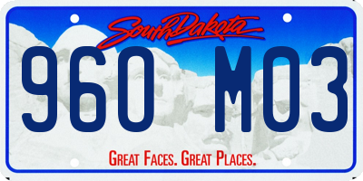 SD license plate 96OM03