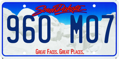 SD license plate 96OM07