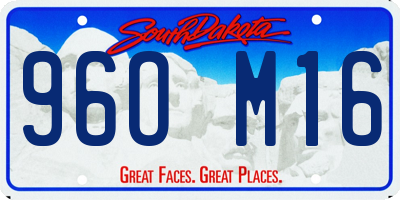 SD license plate 96OM16