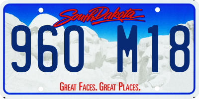 SD license plate 96OM18