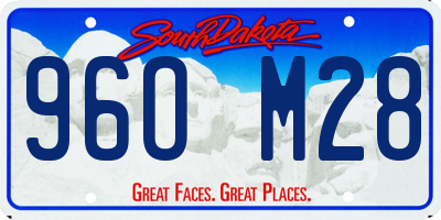 SD license plate 96OM28