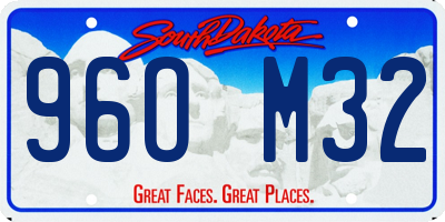 SD license plate 96OM32