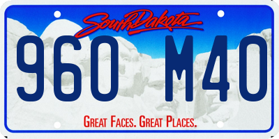 SD license plate 96OM40