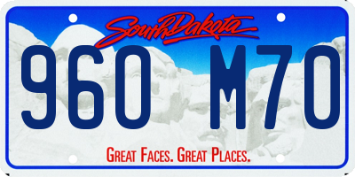 SD license plate 96OM70
