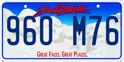 SD license plate 96OM76