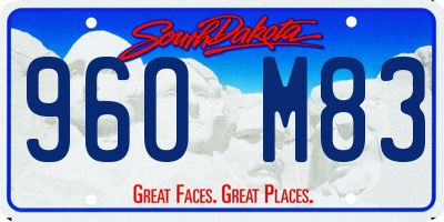 SD license plate 96OM83