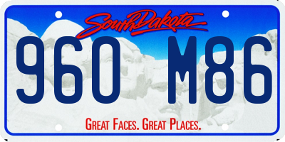 SD license plate 96OM86