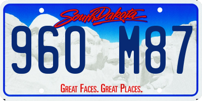 SD license plate 96OM87