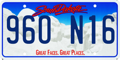 SD license plate 96ON16