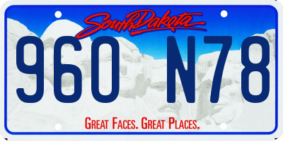 SD license plate 96ON78