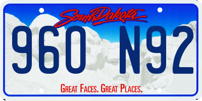 SD license plate 96ON92