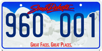 SD license plate 96OO01