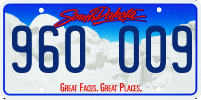 SD license plate 96OO09