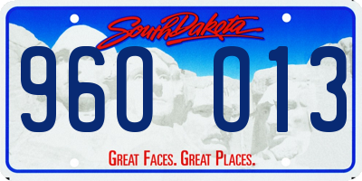 SD license plate 96OO13