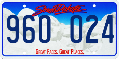 SD license plate 96OO24