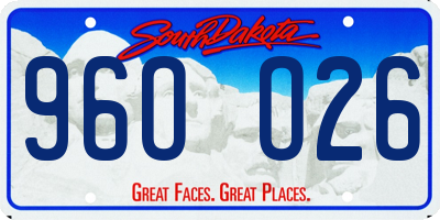 SD license plate 96OO26
