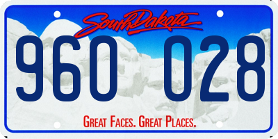 SD license plate 96OO28