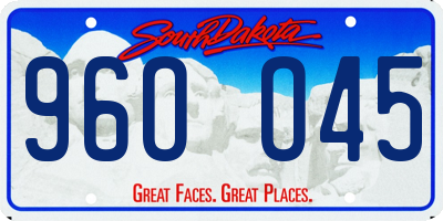 SD license plate 96OO45