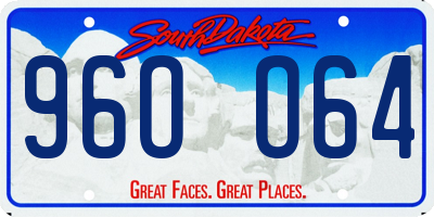 SD license plate 96OO64