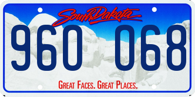 SD license plate 96OO68