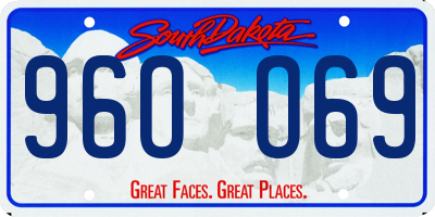 SD license plate 96OO69
