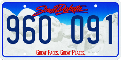 SD license plate 96OO91