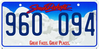 SD license plate 96OO94