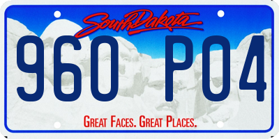 SD license plate 96OP04