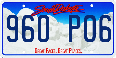 SD license plate 96OP06