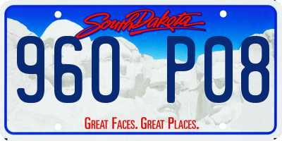 SD license plate 96OP08