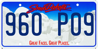 SD license plate 96OP09