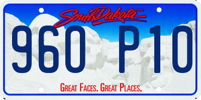 SD license plate 96OP10