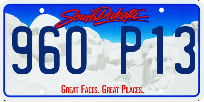 SD license plate 96OP13