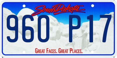 SD license plate 96OP17