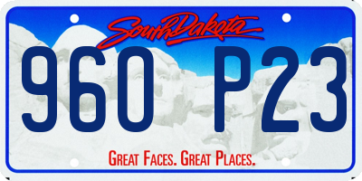 SD license plate 96OP23