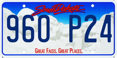 SD license plate 96OP24