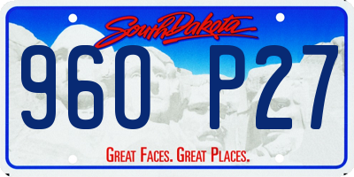 SD license plate 96OP27
