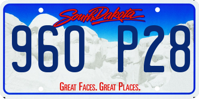 SD license plate 96OP28