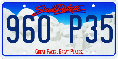 SD license plate 96OP35