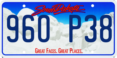 SD license plate 96OP38