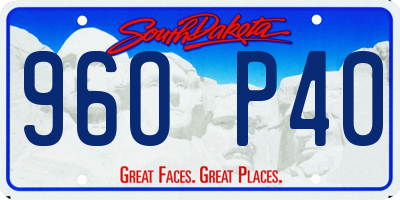 SD license plate 96OP40