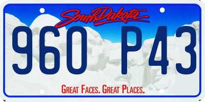 SD license plate 96OP43