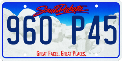 SD license plate 96OP45