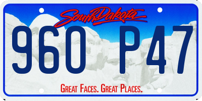 SD license plate 96OP47
