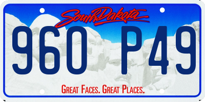 SD license plate 96OP49