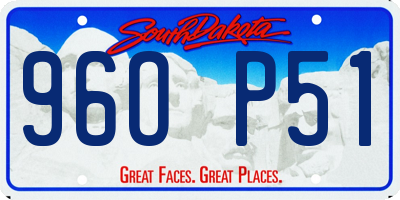 SD license plate 96OP51